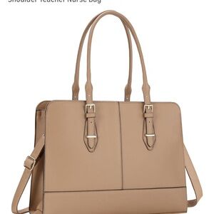 Classic Women’s Structured Leather Tote Bag in Tan Laptop Messenger Bag Business